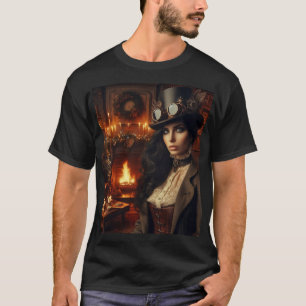 Camiseta Steampunk Vintage Victorian Lady Christmas