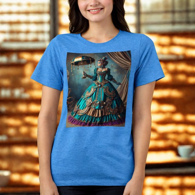 Camiseta Steampunk Vintage Victorian Lady Circus (Criador carregado)