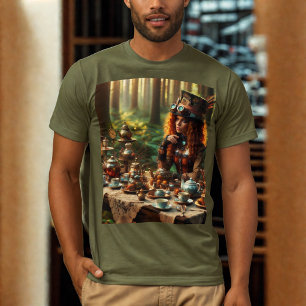 Camiseta Steampunk Vintage Victorian Lady Mad Hatter