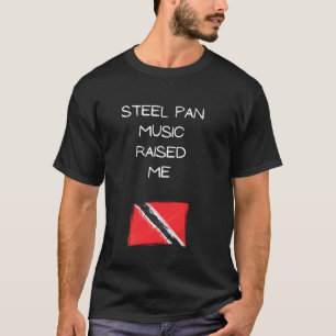 Camiseta Steel Pan Music Me Levantou Bandeira de Trinidad e