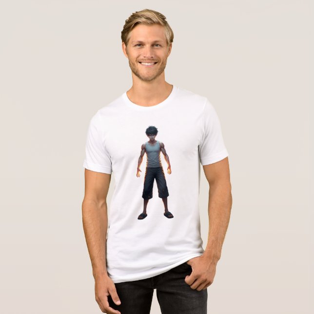 Camiseta Steel Stance | Full-Body Anime Warrior Front Shirt (Frente Completa)