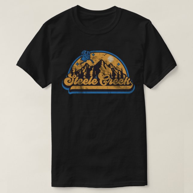 Camiseta Steele Creek, Alasca (Frente do Design)