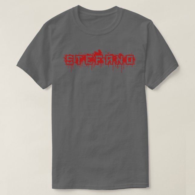 Camiseta Stefano First Name Halloween Figurume Personalizad (Frente do Design)