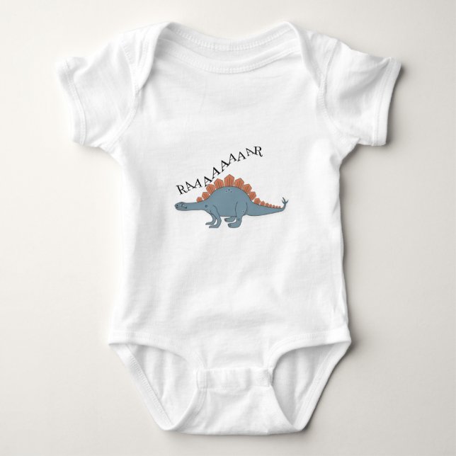 Camiseta Stegosaurus -  de biquetê de Baby Jersey (Frente)