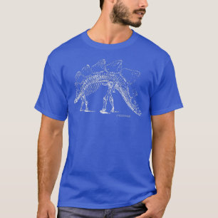 Camiseta Stegosaurus Dinossaur Skeleton T , Nerdy Biology G