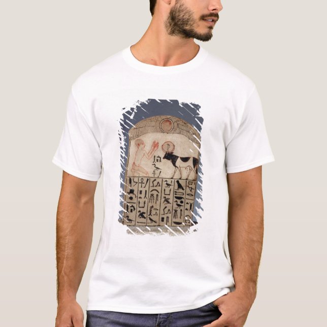 Camiseta Stela ao boi Apis (calcário pintado) (Frente)