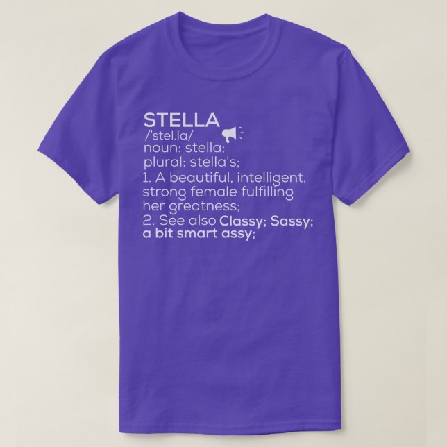 Camiseta Stella Name Stella Definition Stella Female Name S (Frente do Design)