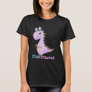 Camiseta Stella Shirt Girl Dinossauro Festa de aniversário 