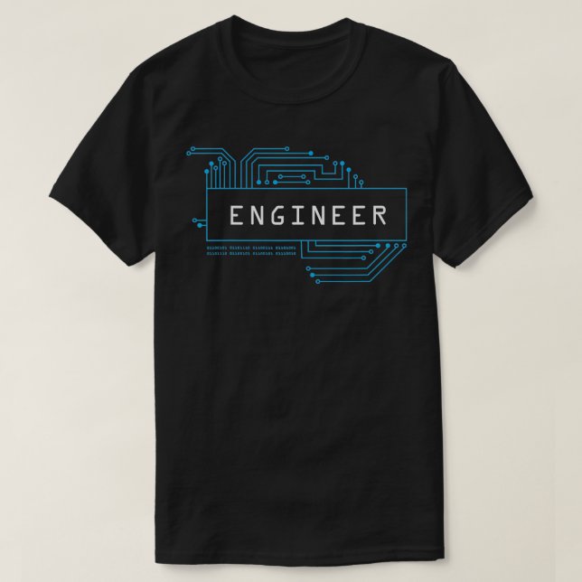 Camiseta STEM de Engenharia de Conselhos do Circuito do Com (Frente do Design)