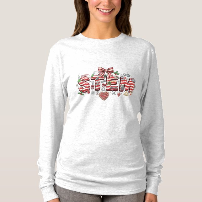 Camiseta STEM Natal Manga Longa (Frente)