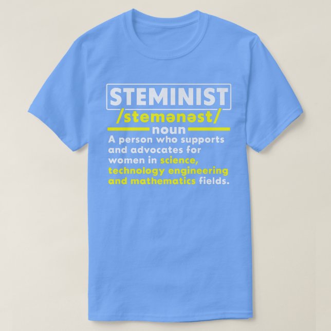 Camiseta Steminist Biology Major STEM Squad Science (Frente do Design)