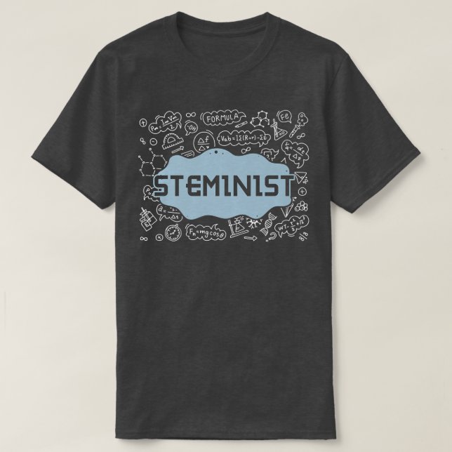 Camiseta Steminist Biology Major STEM Squad Science (Frente do Design)