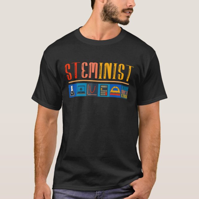 Camiseta Steminist Science Technology Engineering Math Stem (Frente)