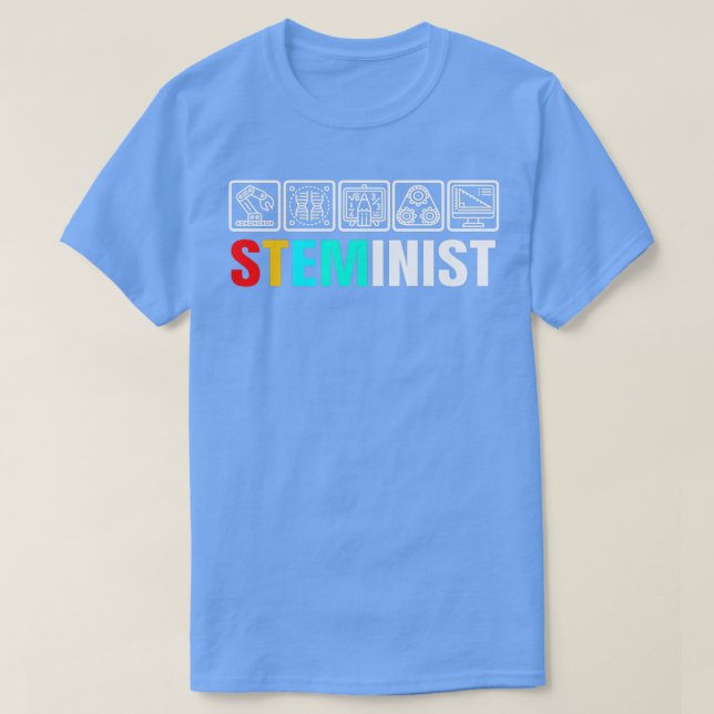 Camiseta Steminist Womens Science Technology M (Frente do Design)