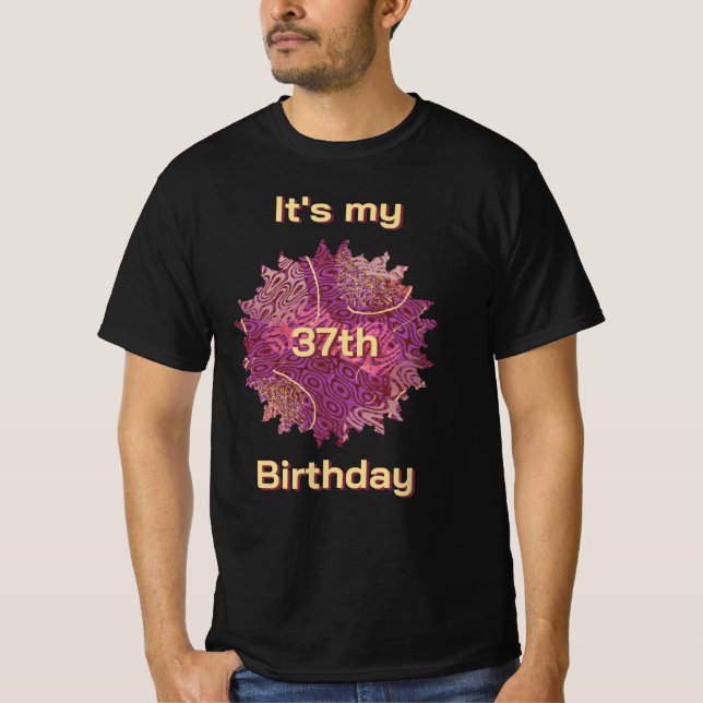 Camiseta Stencil Art It's My Birthday Choose Your Age (Frente)