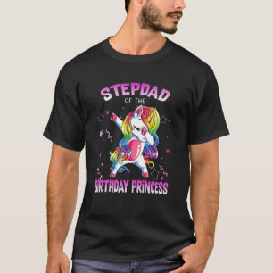 Camiseta Stepdad da Festa de aniversário Princesa Dabbing U