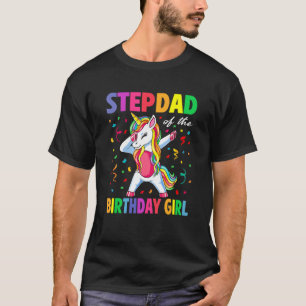 Camiseta Stepdad da Festa de aniversário Rapariga Dabbing U