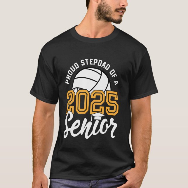 Camiseta Stepdad De Uma Classe De Graduação De Voleibol De  (Frente)