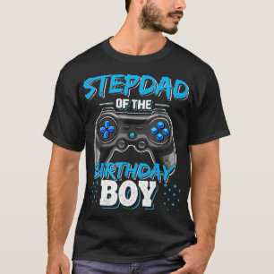 Camiseta Stepdad Do Aniversário Jogo De Vídeo De Combinação
