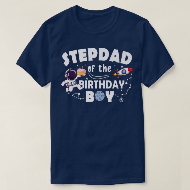 Camiseta Stepdad Do Tema Espacial Do Astronauta Astronauta  (Frente do Design)