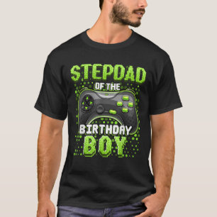 Camiseta Stepdad do Vídeo da Família Birthday Boy Matching