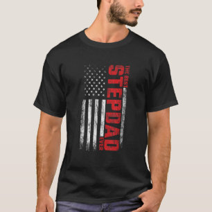 Camiseta Stepdad Pai Bonus Bandeira Americana Melhor Stepda