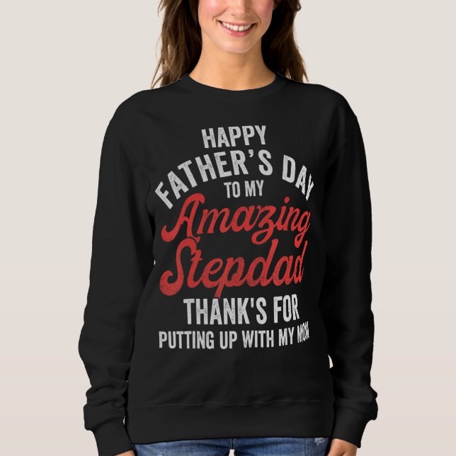 Camiseta Stepdad Stepson Stepfilha Dia de os pais Feliz Rua (Frente)
