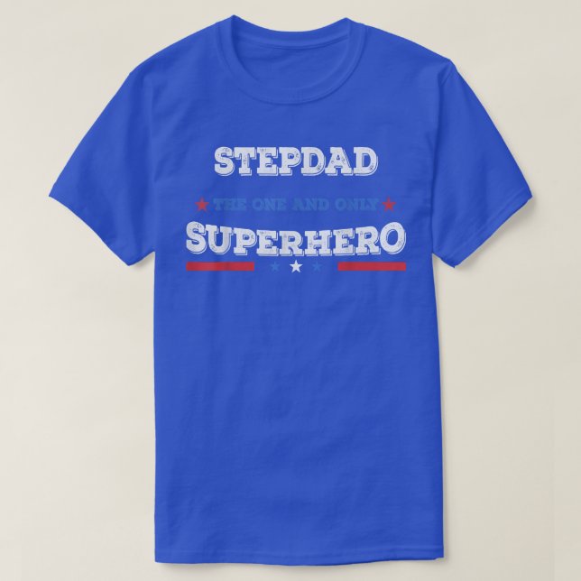 Camiseta Stepdad Superdad superhero superdad father hero st (Frente do Design)