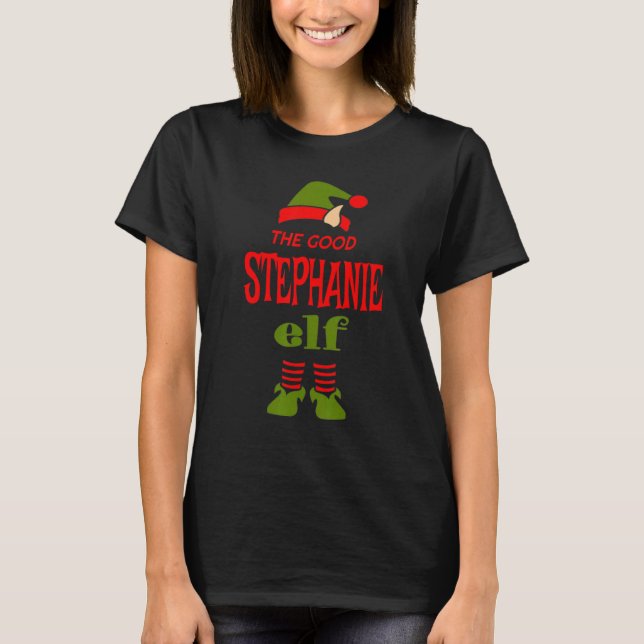 Camiseta STEPHANIE Elf Good Christmas Matching Pajama Party (Frente)