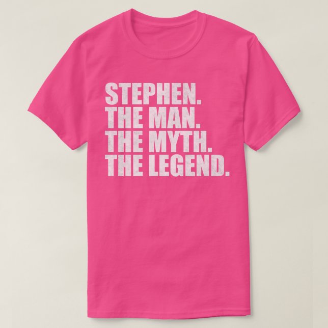 Camiseta Stephen Nome Stephen Stephen Nome dado nome (Frente do Design)