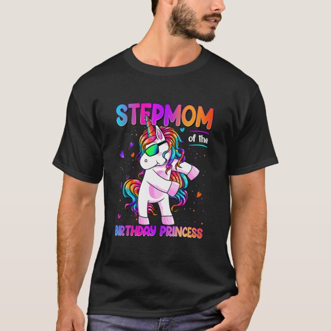 Camiseta Stepman da Princesa de Aniversário Dabbing Unic (Frente)
