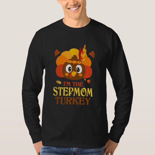Camiseta Stepmom Turkey Family Matching Thanksgiving Christ (Frente)
