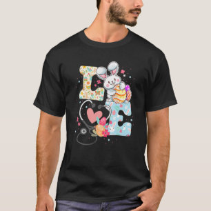 Camiseta Stethoscope Adora Enfermeira De Páscoa Vida Coelho