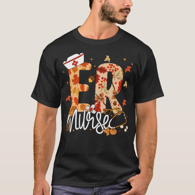 Camiseta Stethoscope Enfermeira Queda Yall Autumn Deixa Obr (Frente)