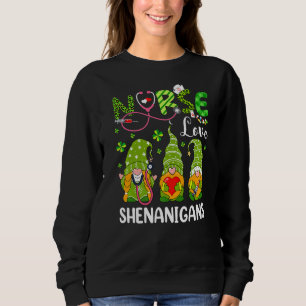 Camiseta Stethoscope Irish Gnomos Shenanigans Nurse Rua Pat