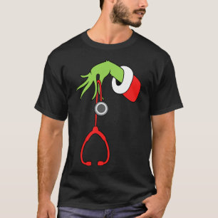 Camiseta Stethoscope Natal Enfermeira Roupas de Natal Pijam