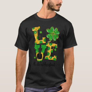 Camiseta Stethoscope Shamrock Lucky Medical Assistant Rua P