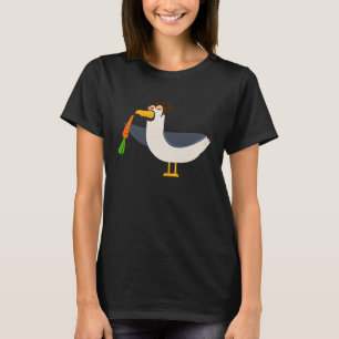 Camiseta Steven Stephen Seagull Comendo Carrot Dance Champi