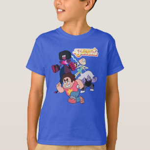 Camiseta Steven Universe   Ação do grupo Crystal Gem