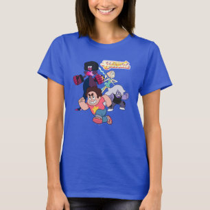 Camiseta Steven Universe   Ação do grupo Crystal Gem