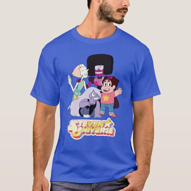 Camiseta Steven Universe | Grupo Crystal Gem Huddle (Frente)