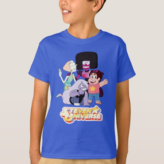 Camiseta Steven Universe | Grupo Crystal Gem Huddle (Frente)