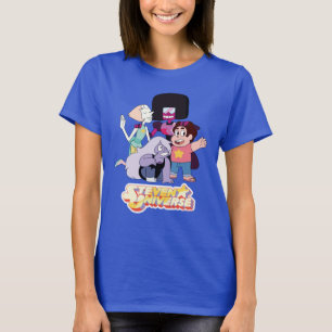 Camiseta Steven Universe Grupo Crystal Gem Huddle