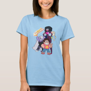 Camiseta Steven Universe   Grupo Crystal Gem Pose
