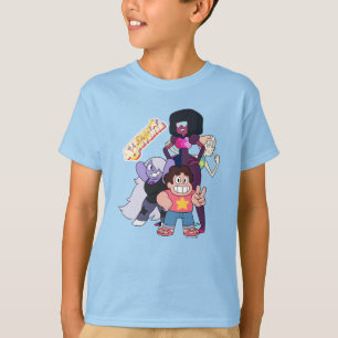 Camiseta Steven Universe Grupo Crystal Gem Pose