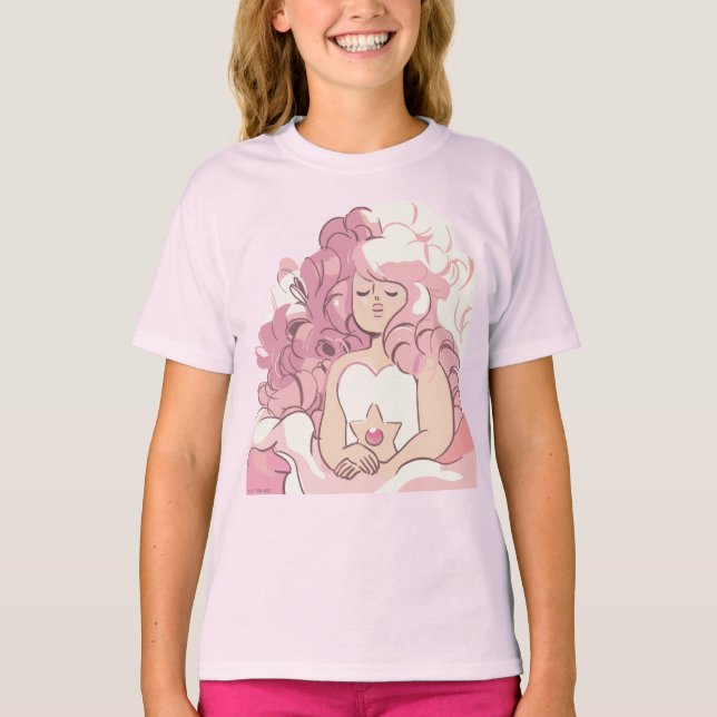 Camiseta Steven Universe | Ilustração de Rosa Quartz (Frente)