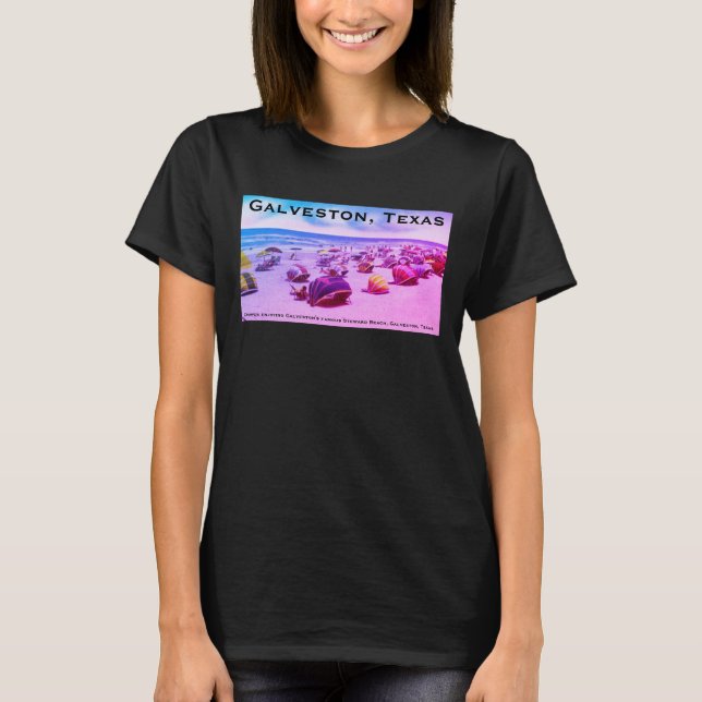 Camiseta Steward Beach, Galveston, Texas (Frente)