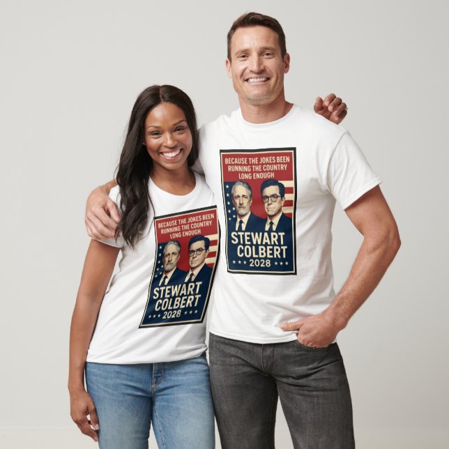 Camiseta Stewart/Colbert 2028 (Unissex)