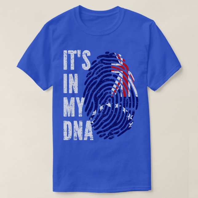 Camiseta STI IN MY DNA Cook Islands Flag Men Women Kids (Frente do Design)
