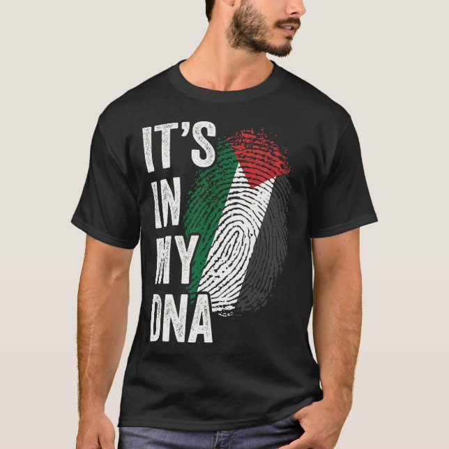 Camiseta STI NO MEU DNA Palestina Bandeira PIN (Frente)